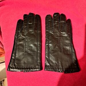 Men's Black Leather Gloves